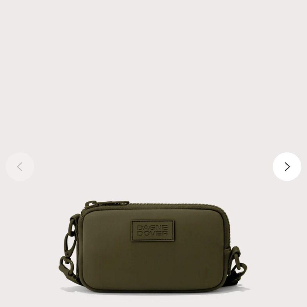 Dagne Dover Olive Compact Crossbody Pouch